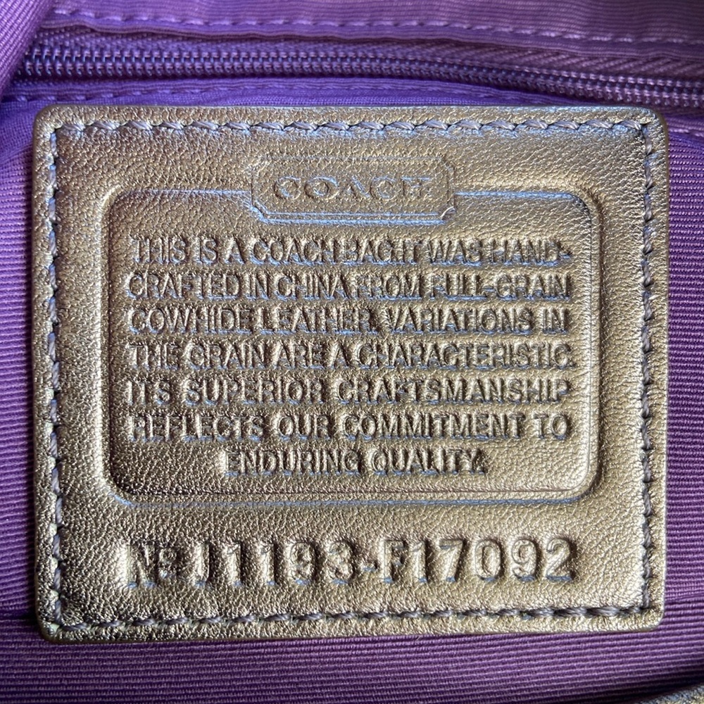 NWT Coach Soho Leather Large Hobo Handbag Purse in Silver/Bronze F17092 - Picture 2 of 12